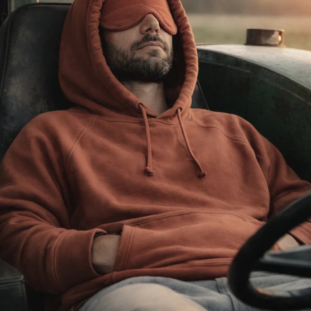 Late Sunday Afternoon Apollo Hoodie Built-In Eye Mask Travel Hoodie Sz XS
